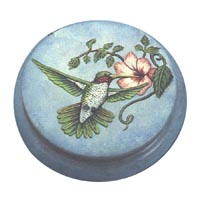 Round Box Bottom with Hummingbird Lid